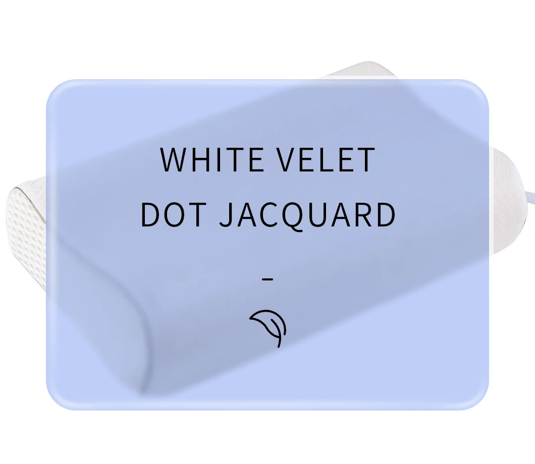 White Velet DOT Jacquard Cover 50d Memory Foam Pillow