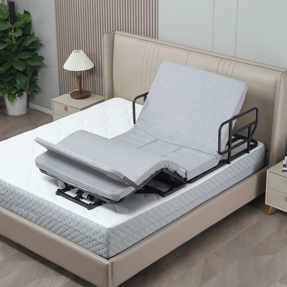 Electric Auxiliary Adjustable Home Care Medical Hospital Bed Krankenhaus Bett with Handrails