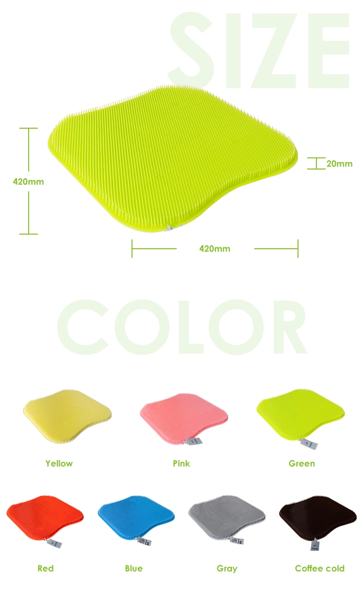 2021 Latest Breathable Massage Silicone Car Seat Covers Cushion Office Chair Silicone Soft Cushion