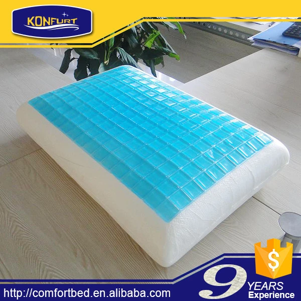 Manufacture Cooling Contour Pillow Gel Infused Memory Foam Pillow Removable Bamboo Knitted Cover Bedding Cool Pillow