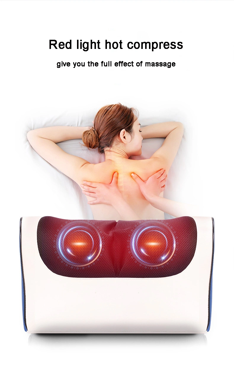 Home Car Kneading Neck Shoulder Shiatsu Pillow Massager Heating Massage Pillow