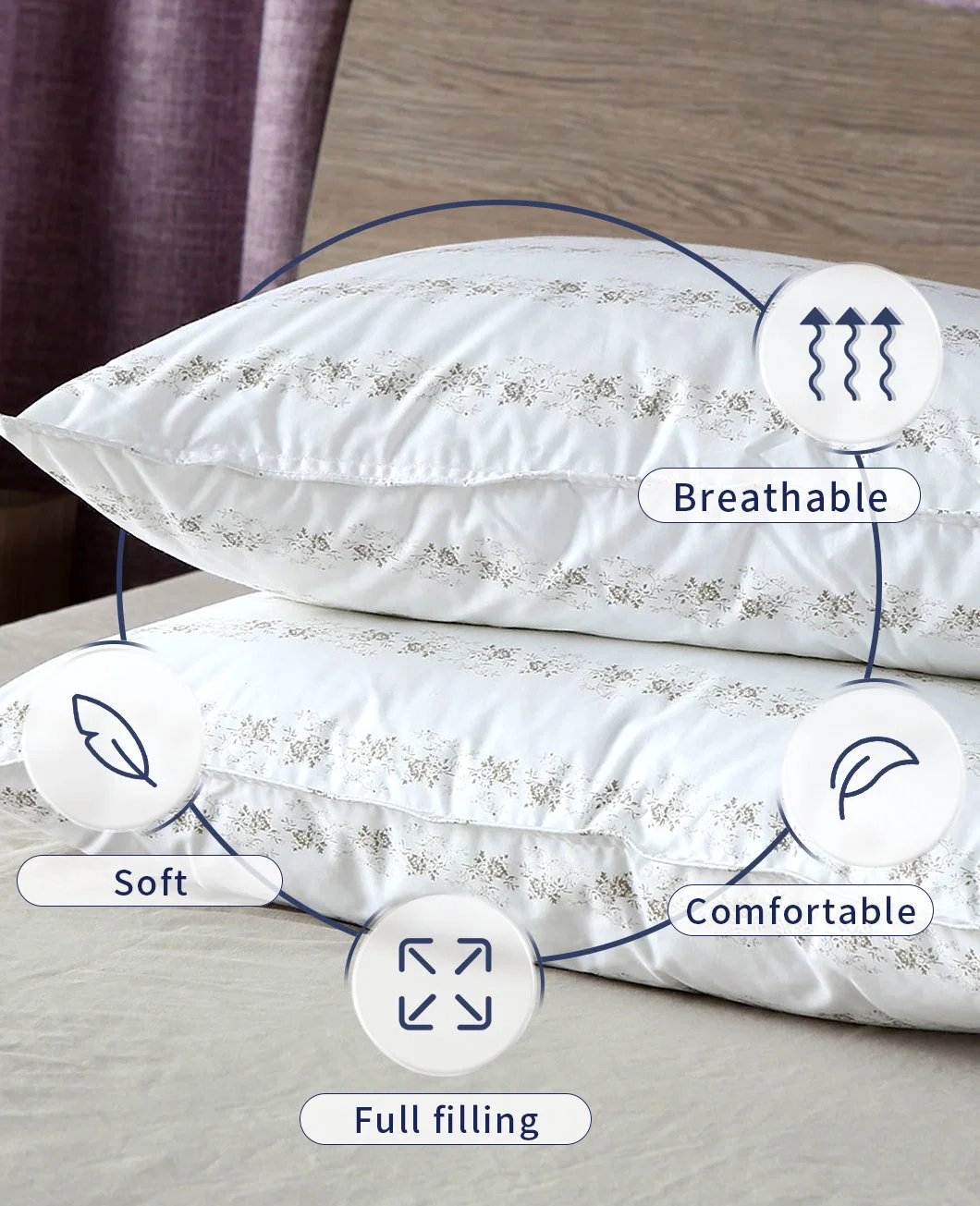 Adult and Children Use Healthy Sleep Home Bedding Pillows
