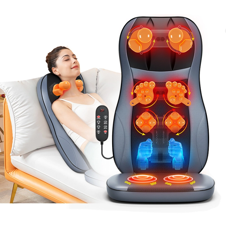 Electric Portable Heating Vibrating Back Massager Cushion Car Home Office Lumbar Neck Body Massager