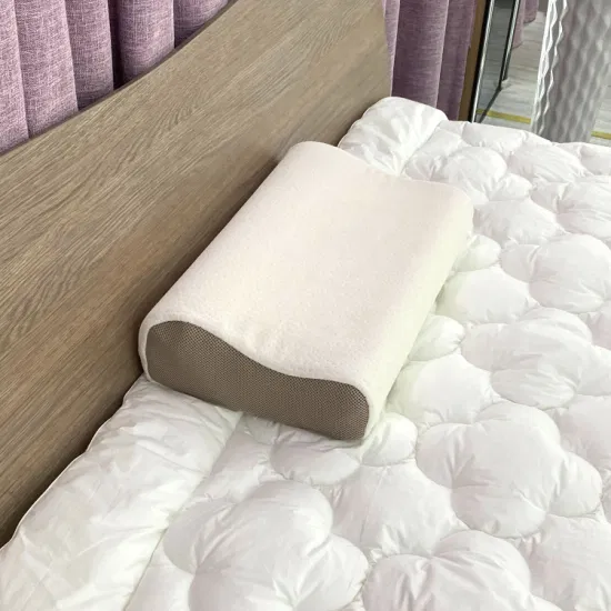 White Velet DOT Jacquard Cover 50d Memory Foam Pillow
